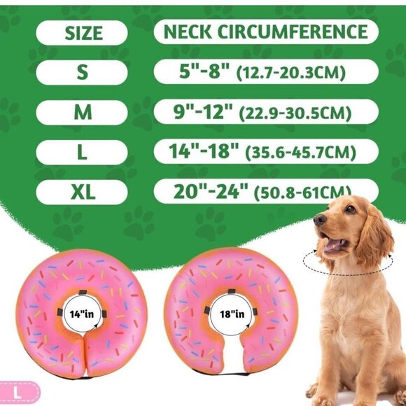 Inflatable Dog Cone Alternative After Surgery Soft Dog Collar Large Medium Dogs - Picture 4 of 8